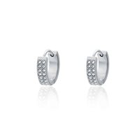 Earrings Brand Woman Elite in Steel Zirconia 09ER059